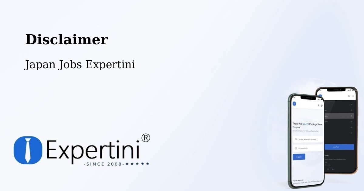 Disclaimer – Ishiki - Japan Jobs Expertini
